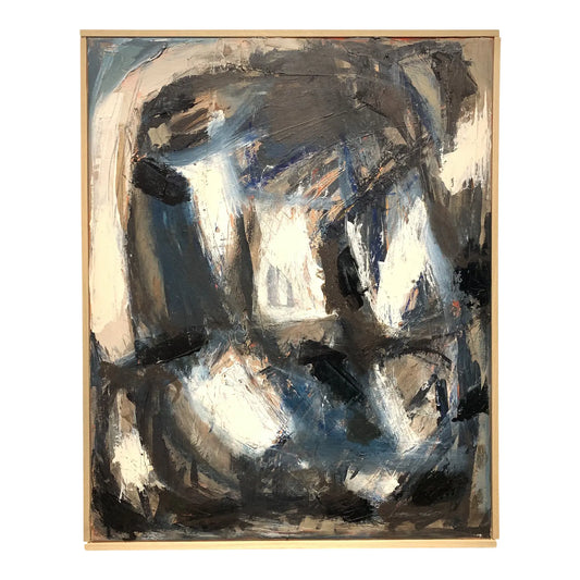 Contemporary Abstract Expressionist Acrylic Painting on Canvas, Framed