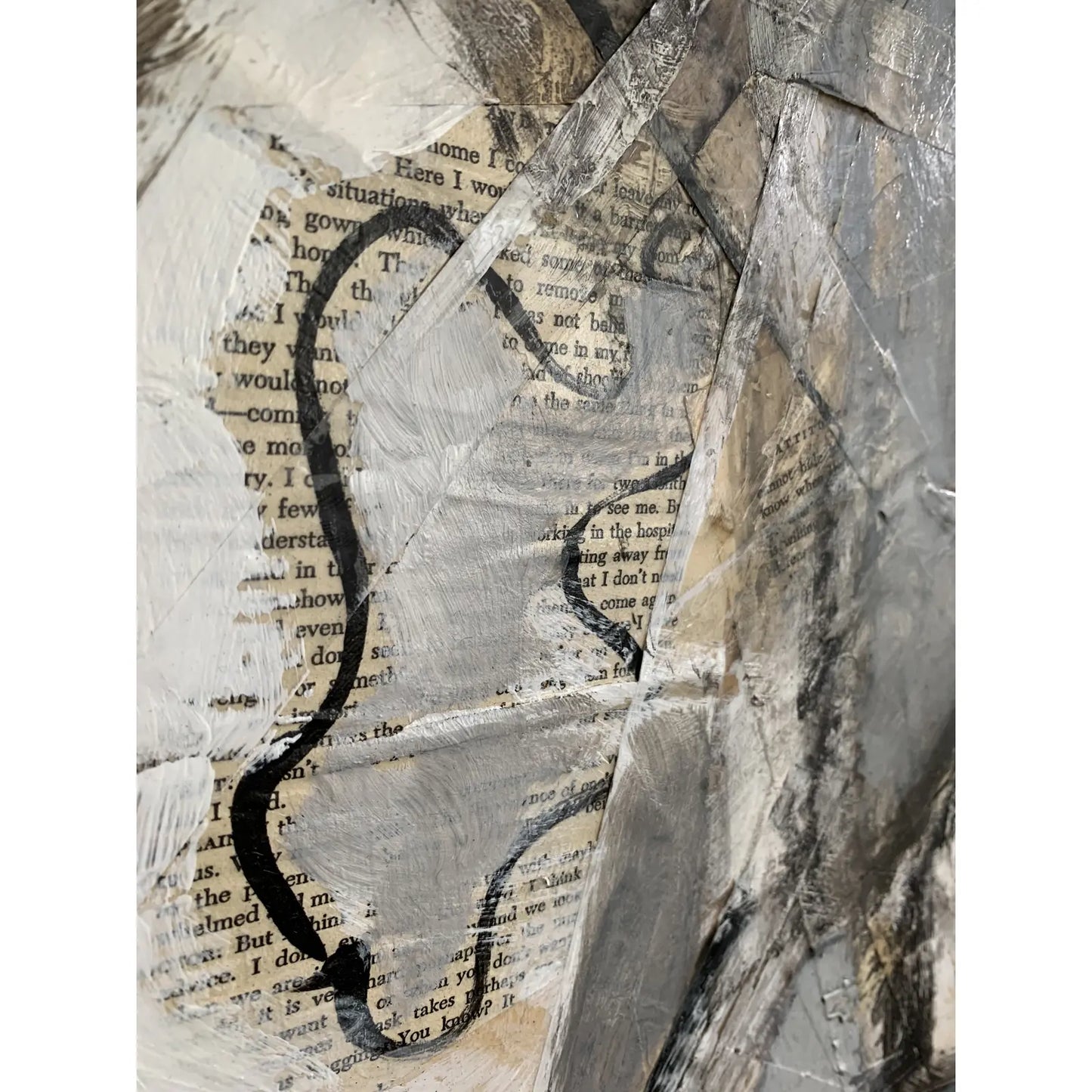 Contemporary Original Abstract Mixed-Media Painting on Panel