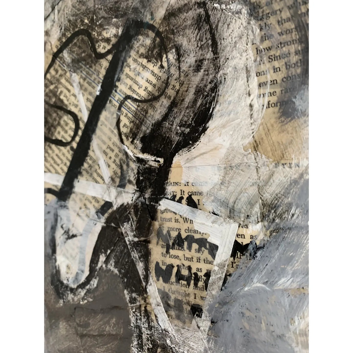 Contemporary Original Abstract Mixed-Media Painting on Panel