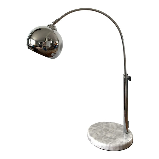 George Kovacs Chrome Eyeball Table Lamp With Marble Base
