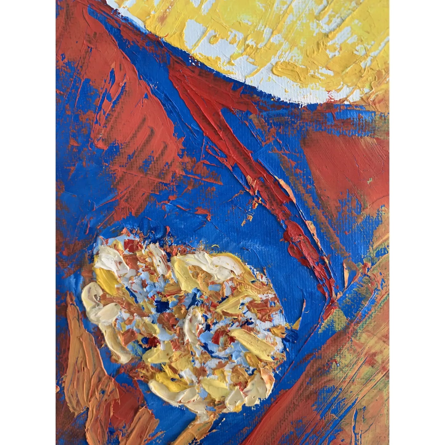 Framed Contemporary Expressionist Portrait Oil Painting of a Man