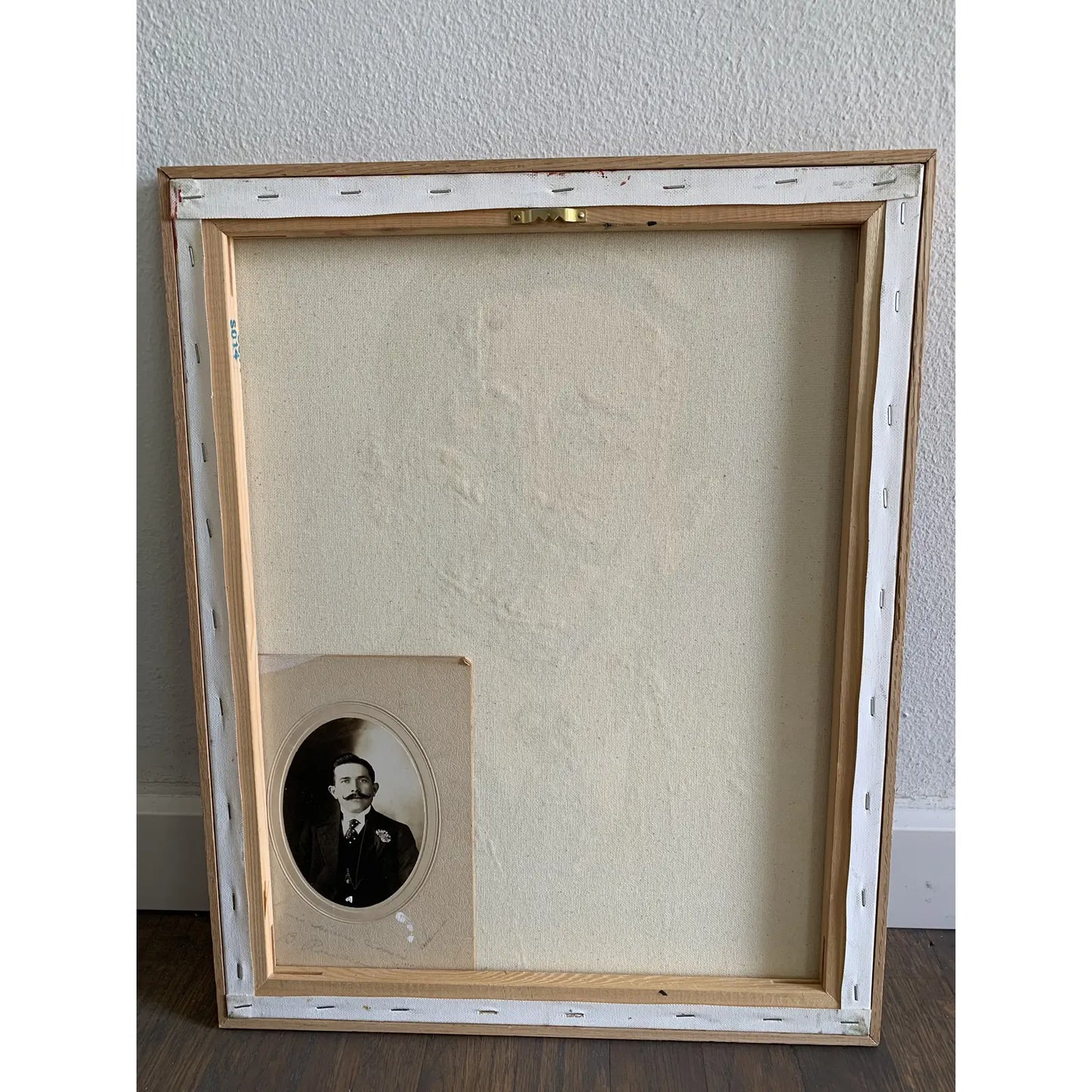 Framed Contemporary Expressionist Portrait Oil Painting of a Man