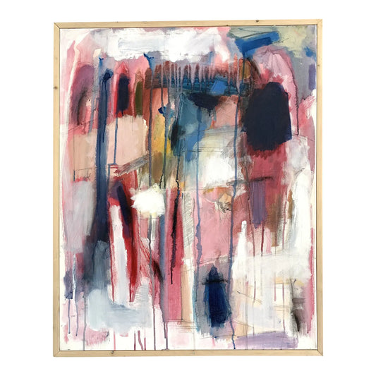 Framed Contemporary Original Modern Abstract Acrylic Painting on Canvas