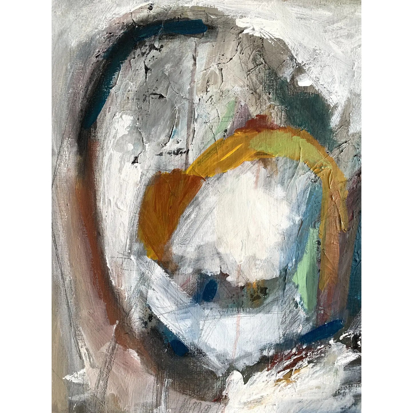 Framed Contemporary Original Modern Abstract Acrylic Painting on Canvas