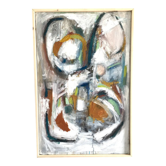 Framed Contemporary Original Modern Abstract Acrylic Painting on Canvas