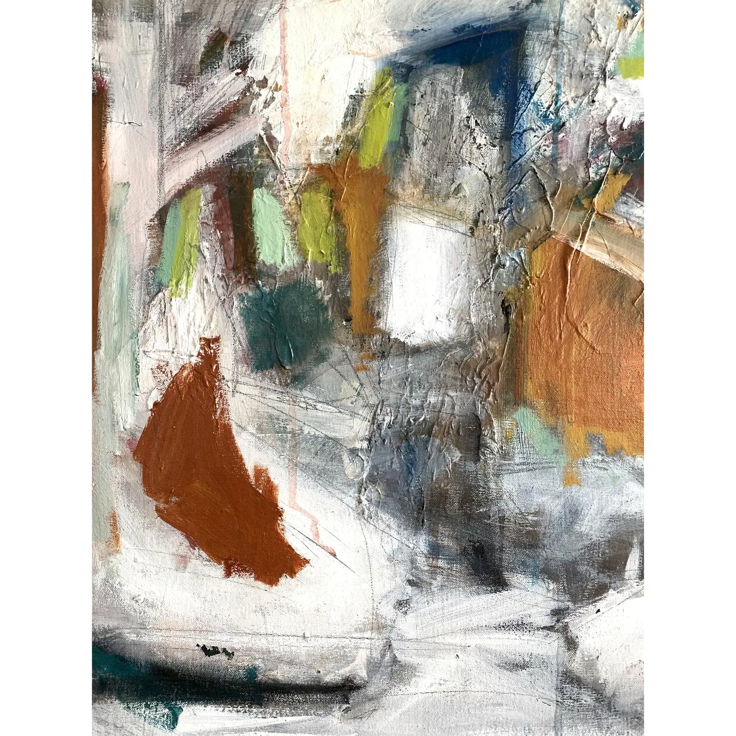 Framed Contemporary Original Modern Abstract Acrylic Painting on Canvas