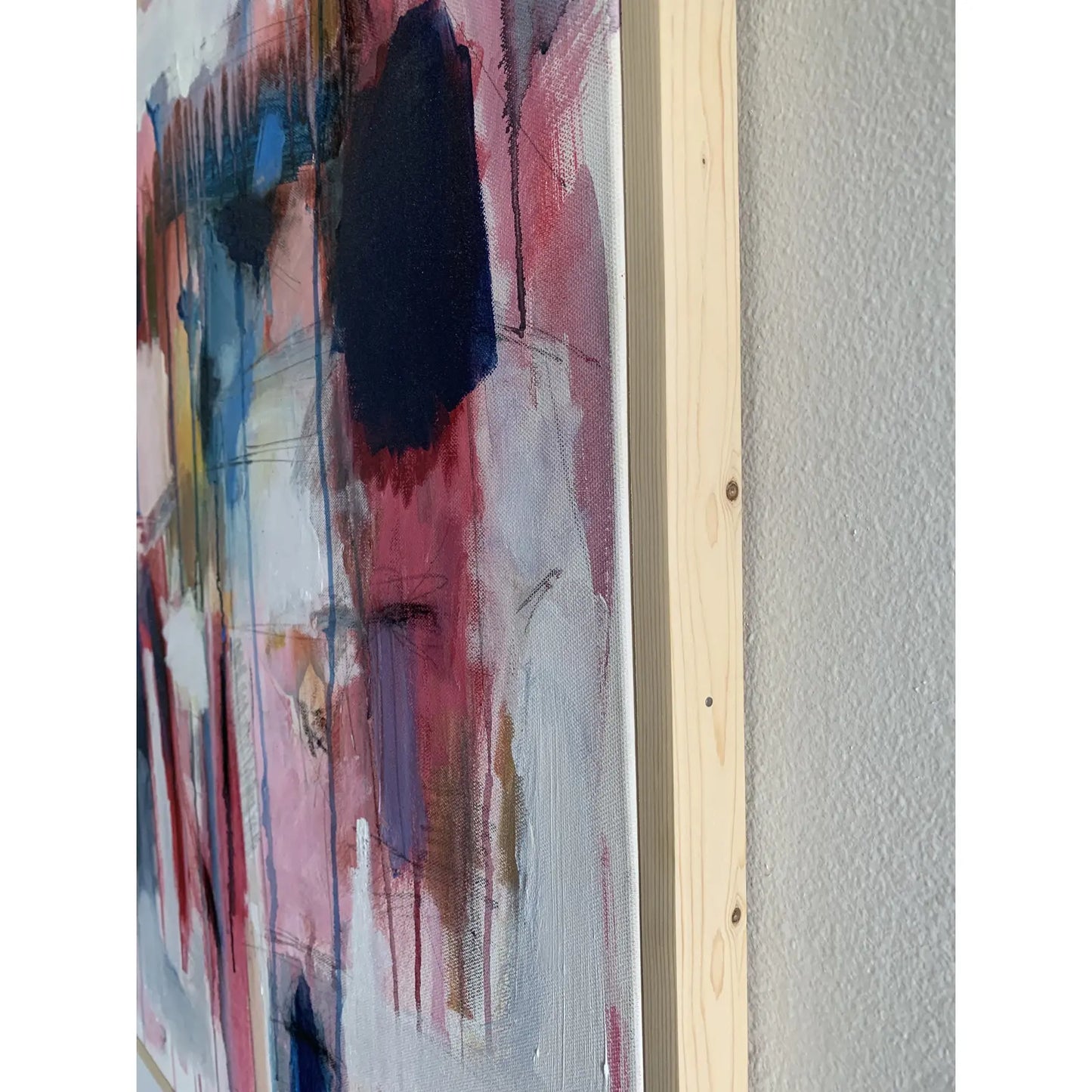 Framed Contemporary Original Modern Abstract Acrylic Painting on Canvas