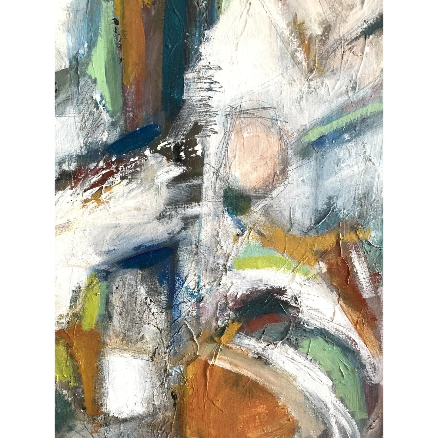 Framed Contemporary Original Modern Abstract Acrylic Painting on Canvas