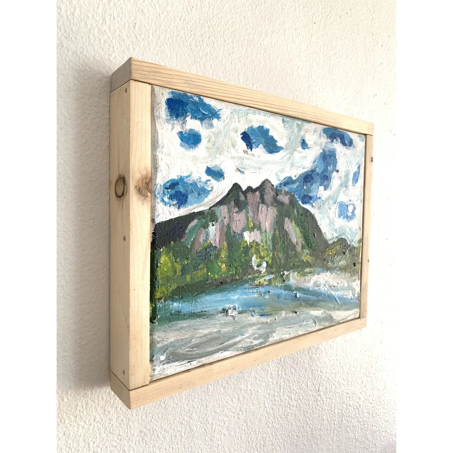 Framed Contemporary Post-Impressionist Style Landscape - Mount Si