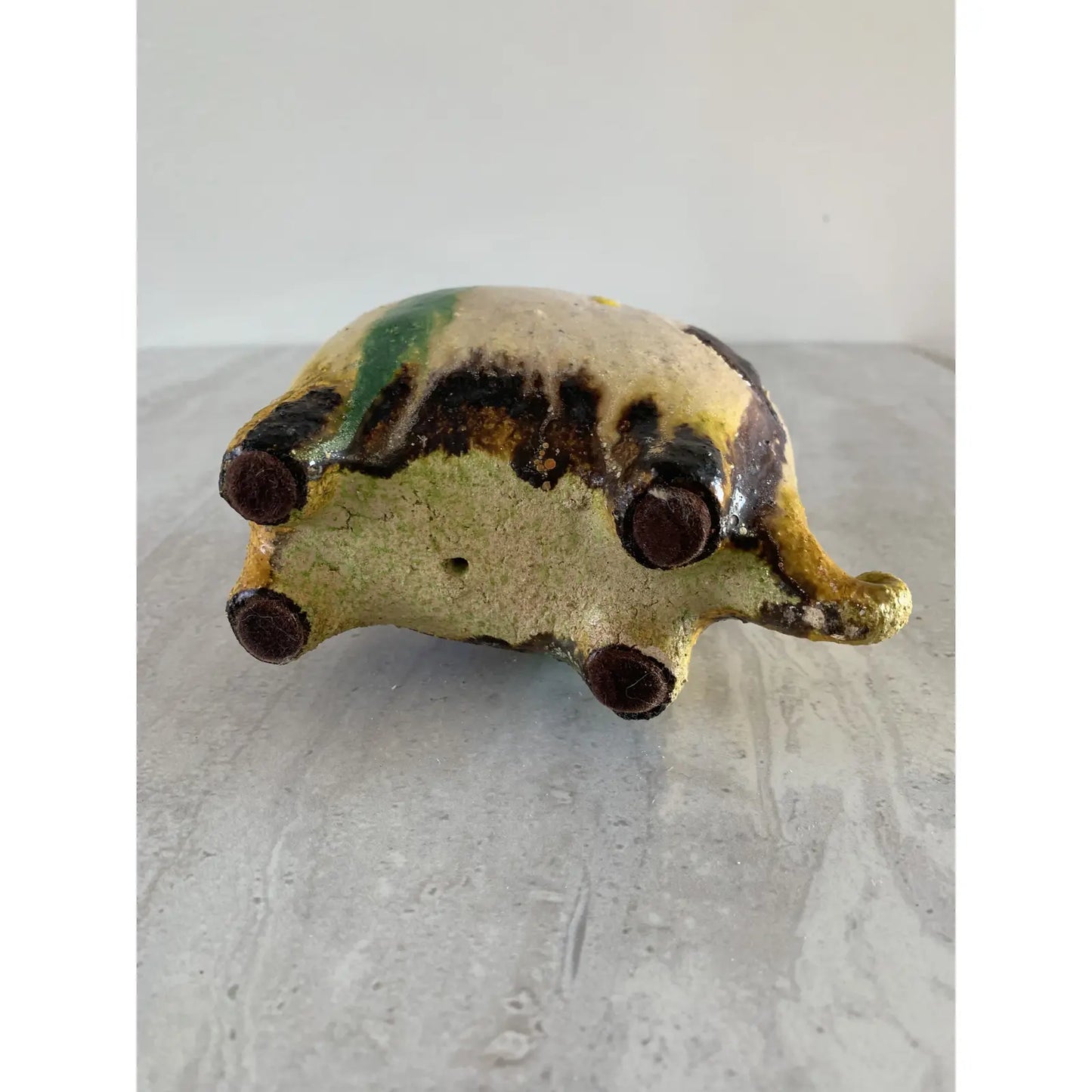 Gli Etruschi Glazed Ceramic Elephant Designed by Ivo De Santis for Bitossi