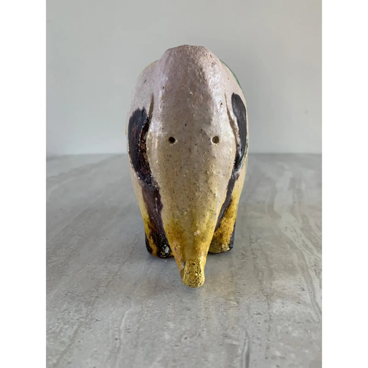 Gli Etruschi Glazed Ceramic Elephant Designed by Ivo De Santis for Bitossi