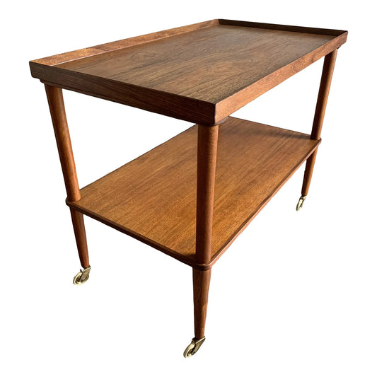 Mid 20th Century Mid-Century Borge Mogensen Style Danish Teak Bar Cart