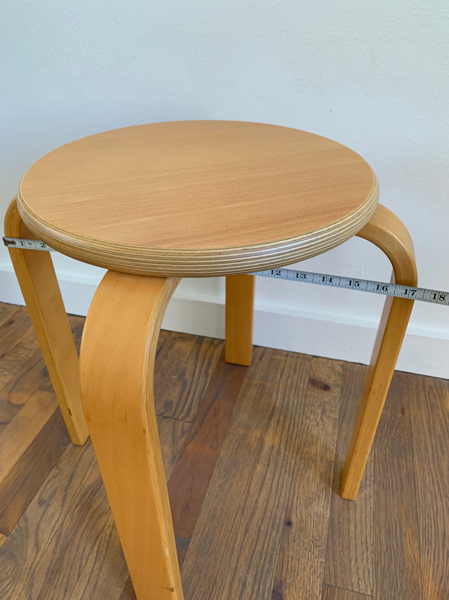 Mid-Century Danish Modern 1970s Bentwood Stool or Plant Stand by Forms Of Denmark