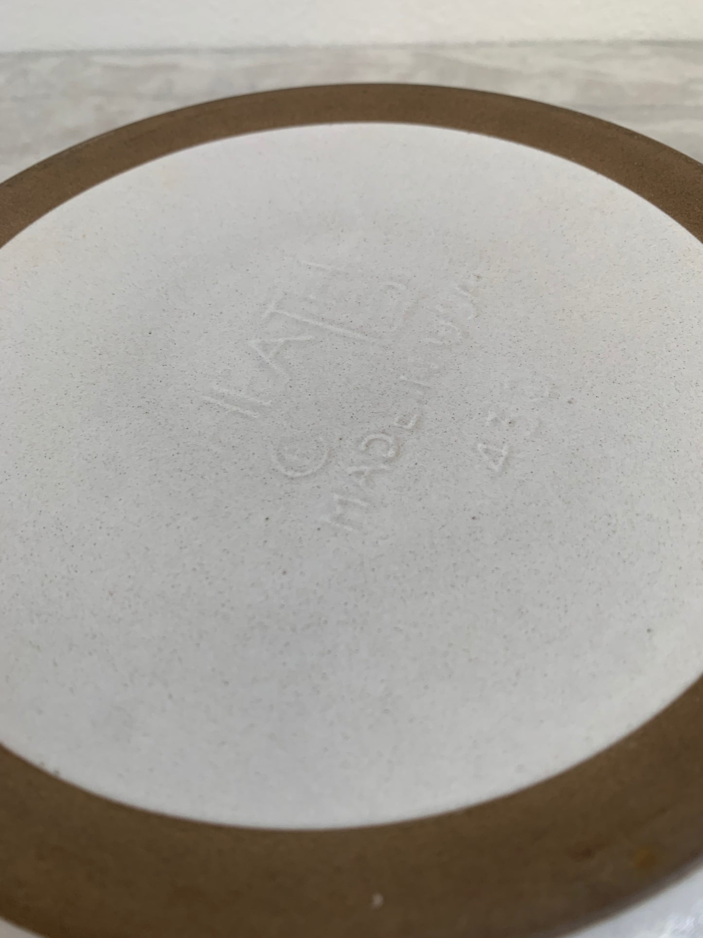 Vintage Heath Ceramics White/Pthalo Blue Deep Serving Bowl Rim Sausolito
