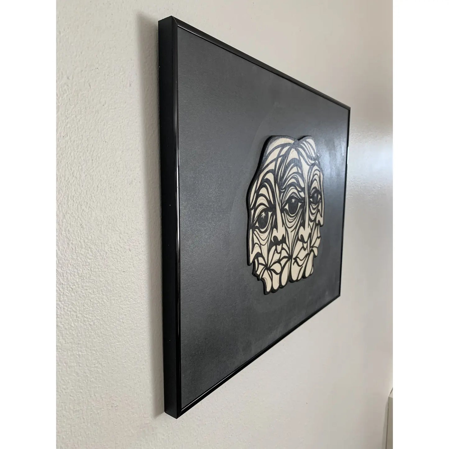 Jere Carrasco - "Quatro" Framed Dimensional Drawing
