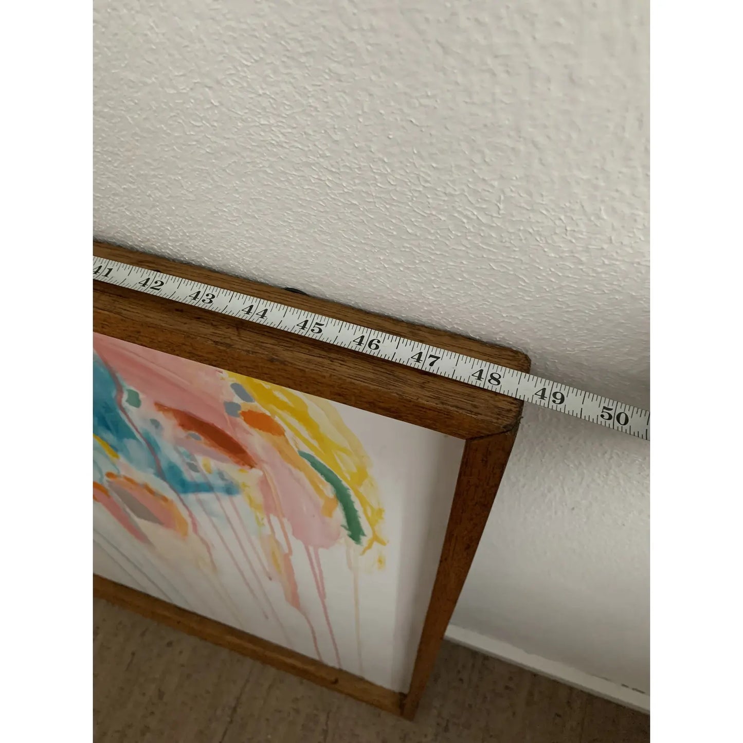 Large Abstract Acrylic Painting on Framed Board