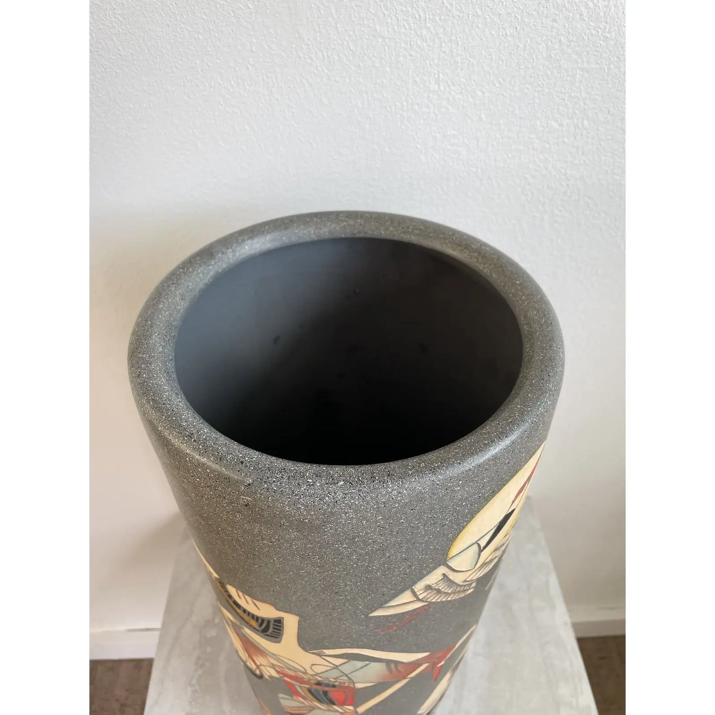 Late 20th Century Art Deco Japanese Motif Umbrella Stand
