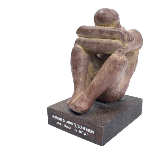 Late 20th Century Portrait of Anxiety & Depression Figure
