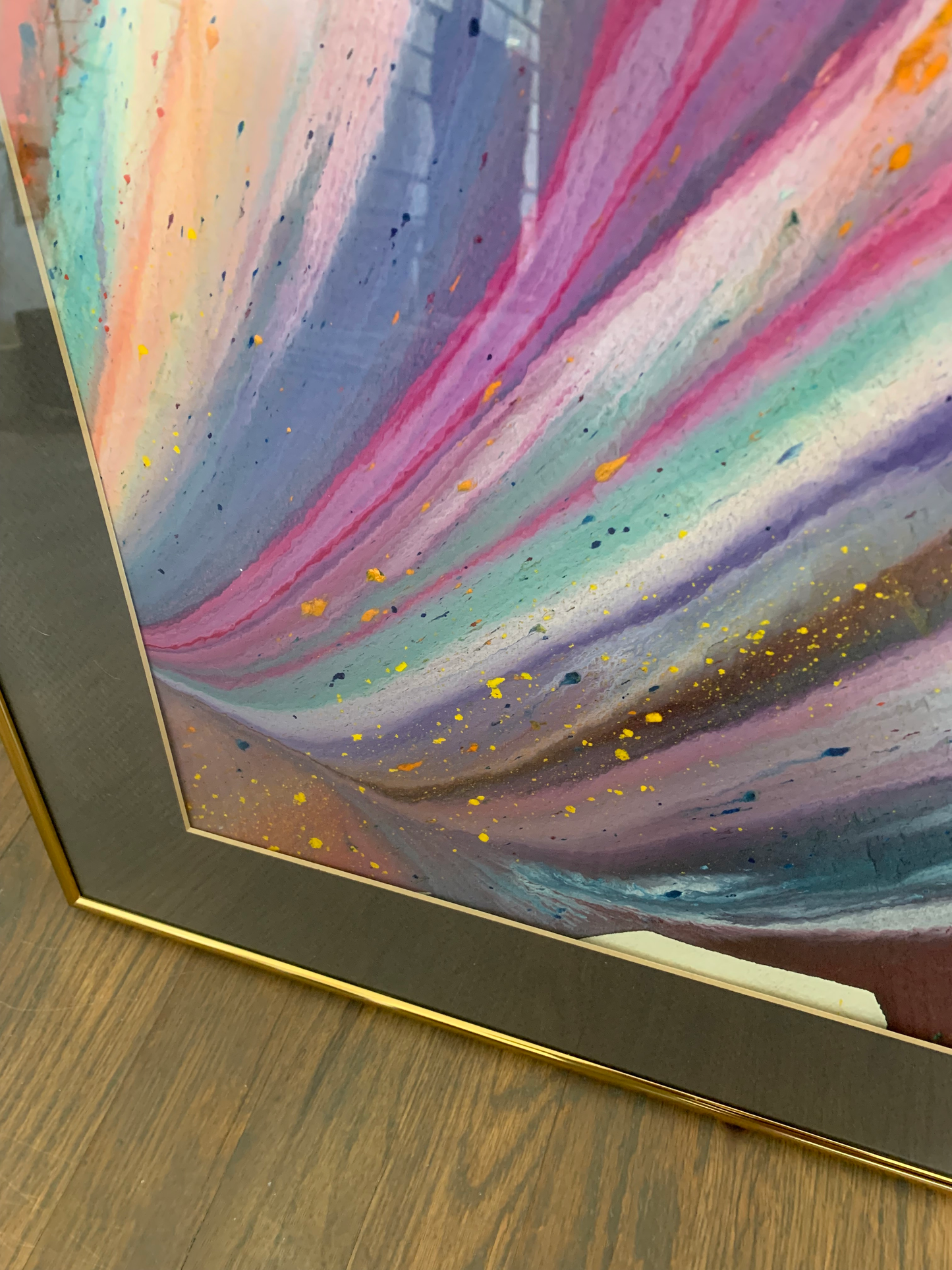 Late 20th Century Postmodern Abstract Painting by Frealon Norden Bibbins