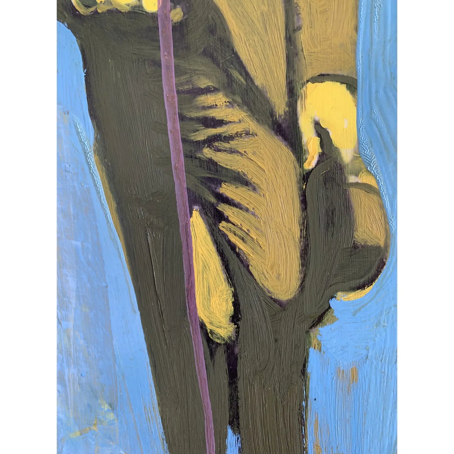 "Men With Hats" Framed Contemporary Expressionist Figurative Oil Painting on Canvas