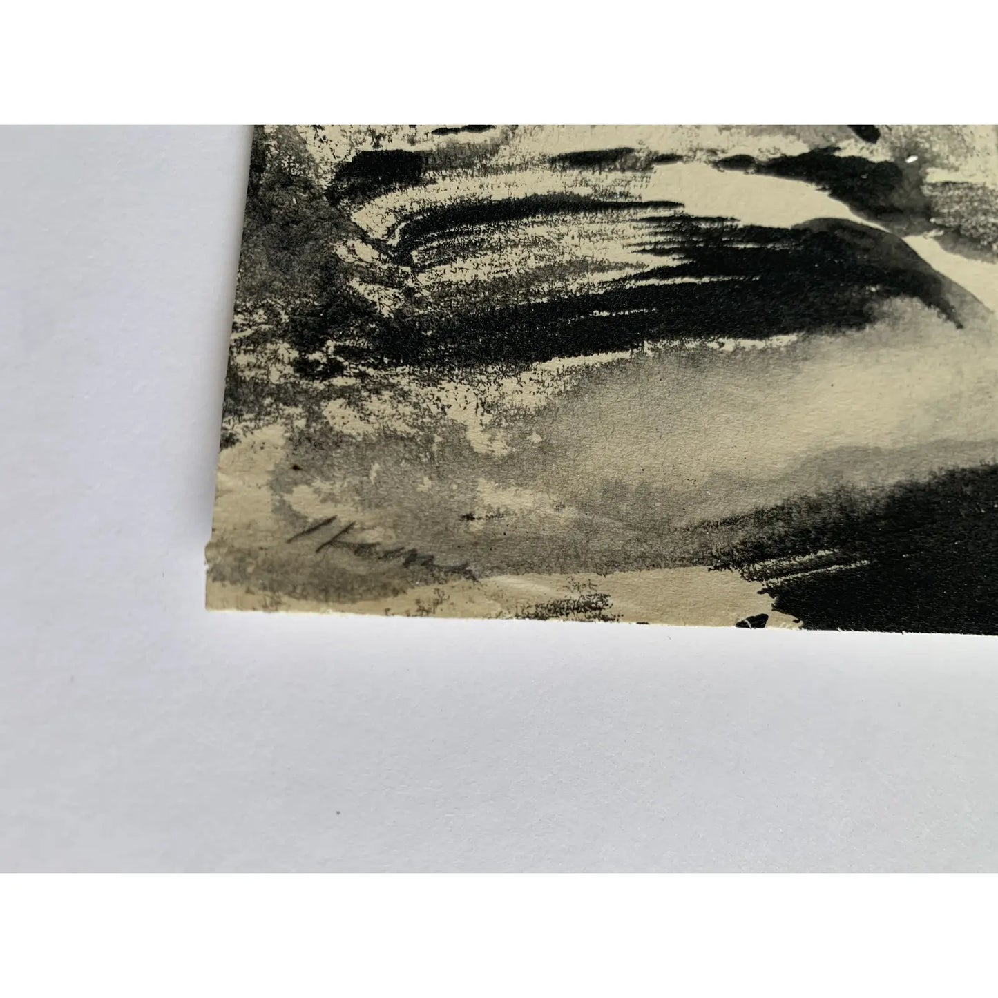 Mid 20th Century Abstract Figurative Gouache Painting on Paper by Jack Hooper