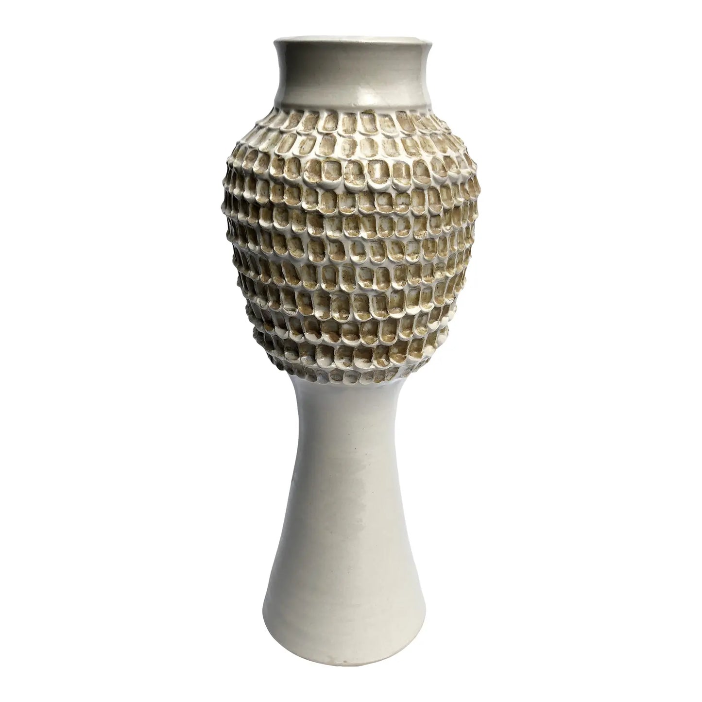 Mid 20th Century Boho Ceramic Artist Made Sculptural Vase