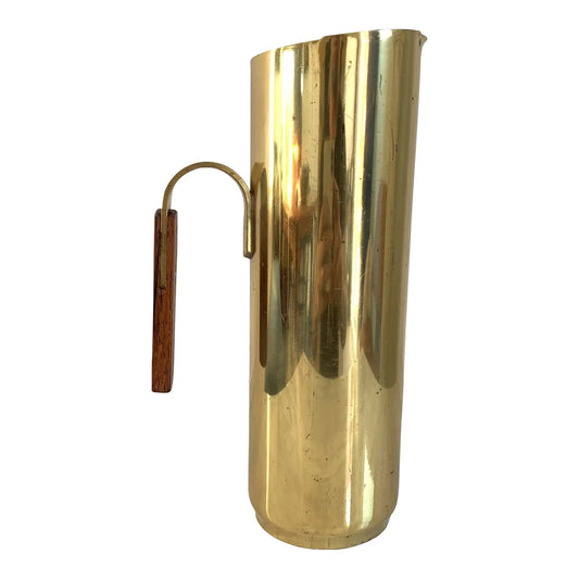 Mid 20th Century Italian Brass Pitcher With Rosewood Handle