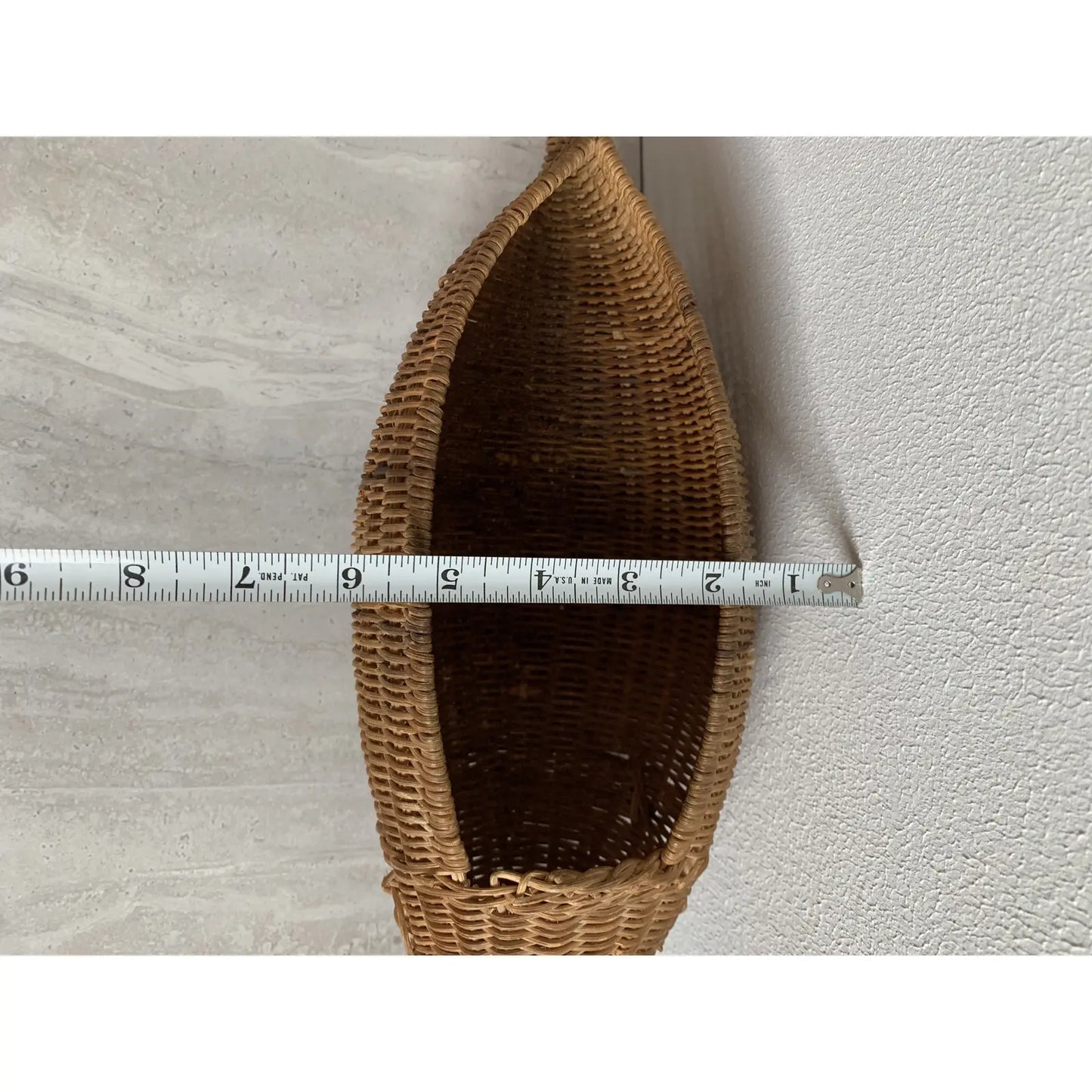Mid 20th Century Mid-Century Wicker Fish Basket