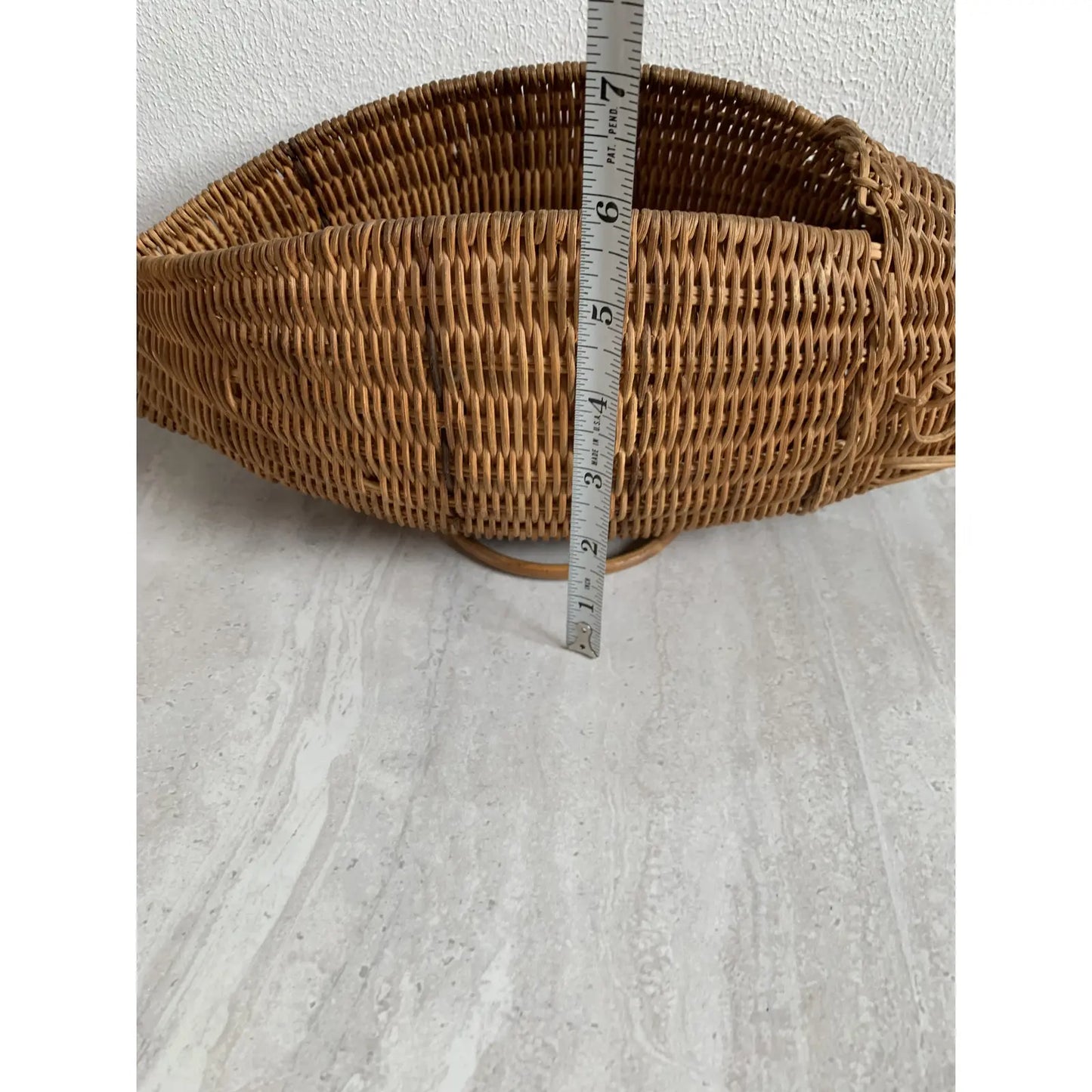Mid 20th Century Mid-Century Wicker Fish Basket