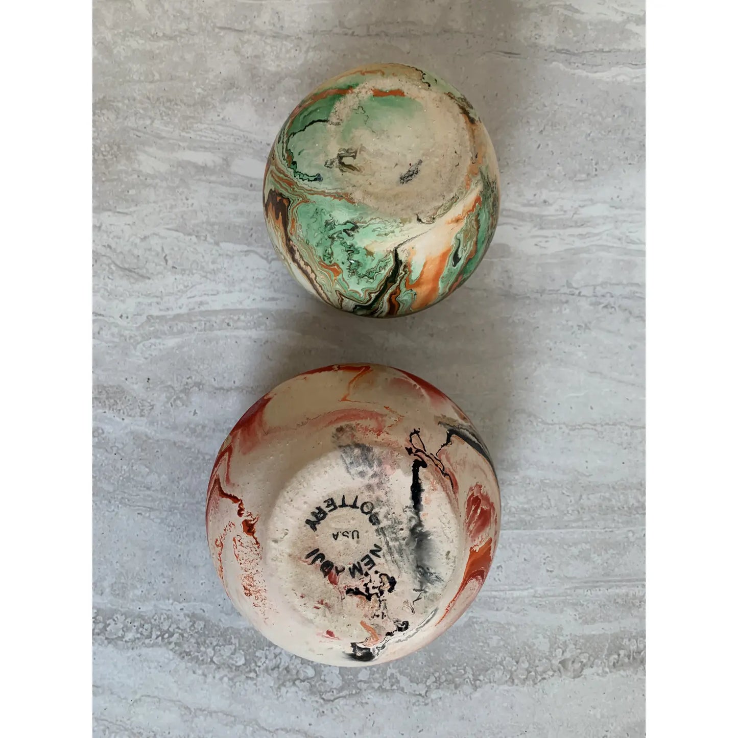 Mid 20th Century Nemadji Pottery Vases- a Pair