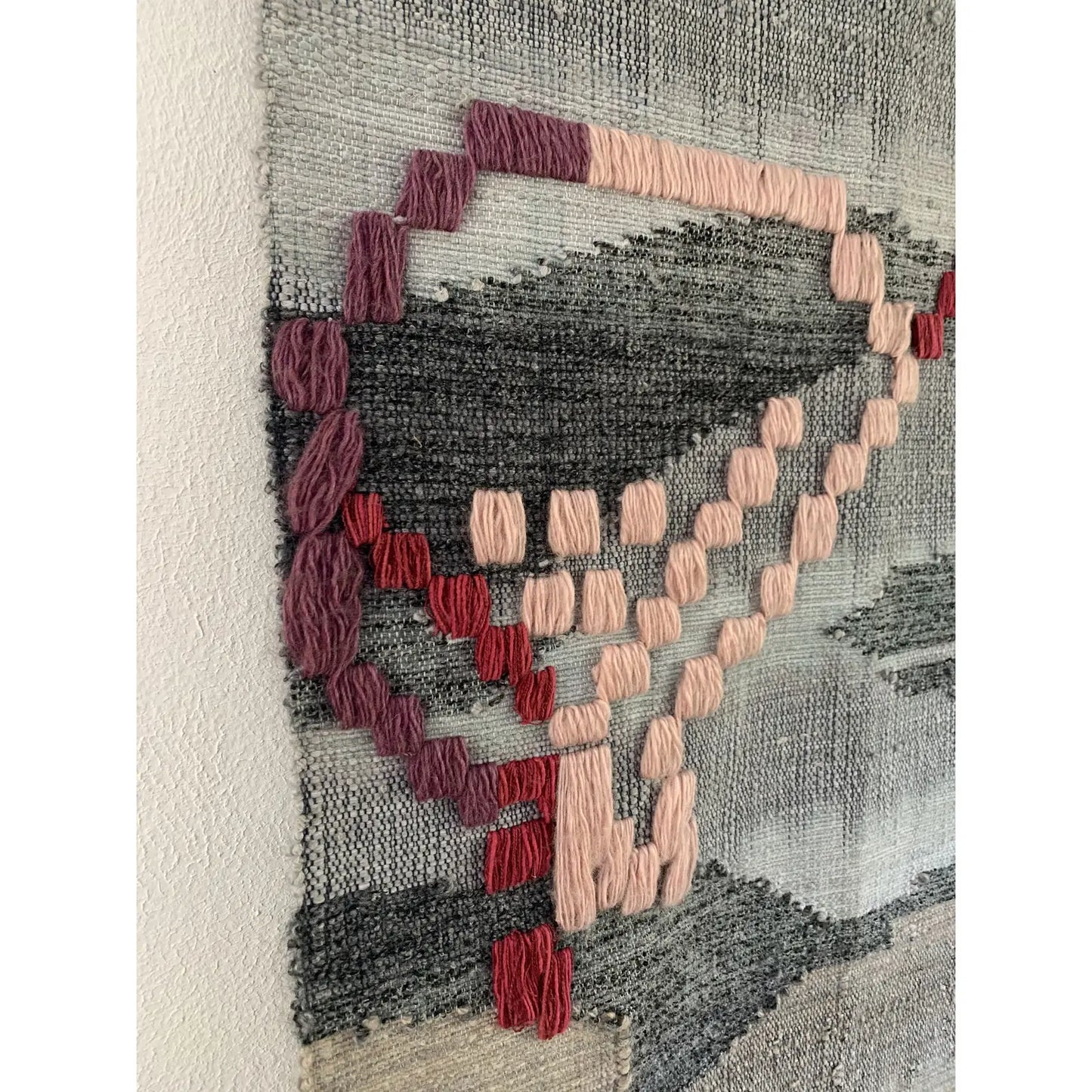 Mid 20th Century Original Ikat by Narda Capuyan Hand Dyed Hand Woven Made in Phillippines