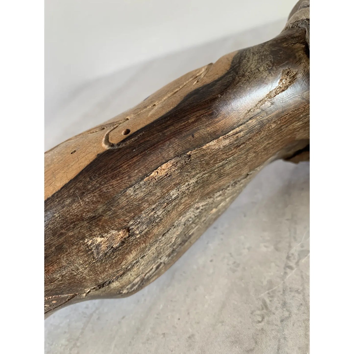 Mid 20th Century Primitive Craft Hand Carved Stone & Hide Tool