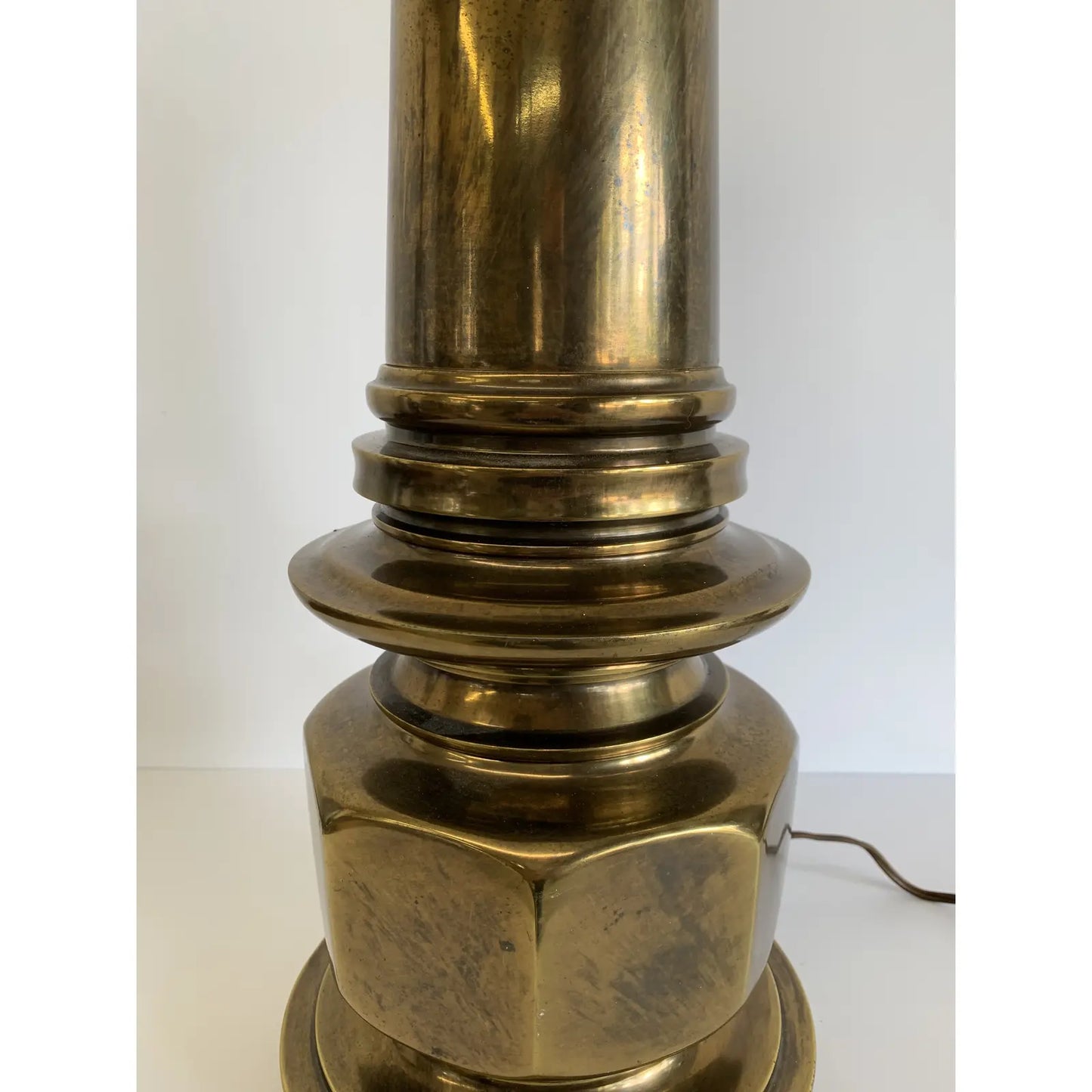 Mid 20th Century Stiffel Architectural Solid Brass Lamps - Set of 2