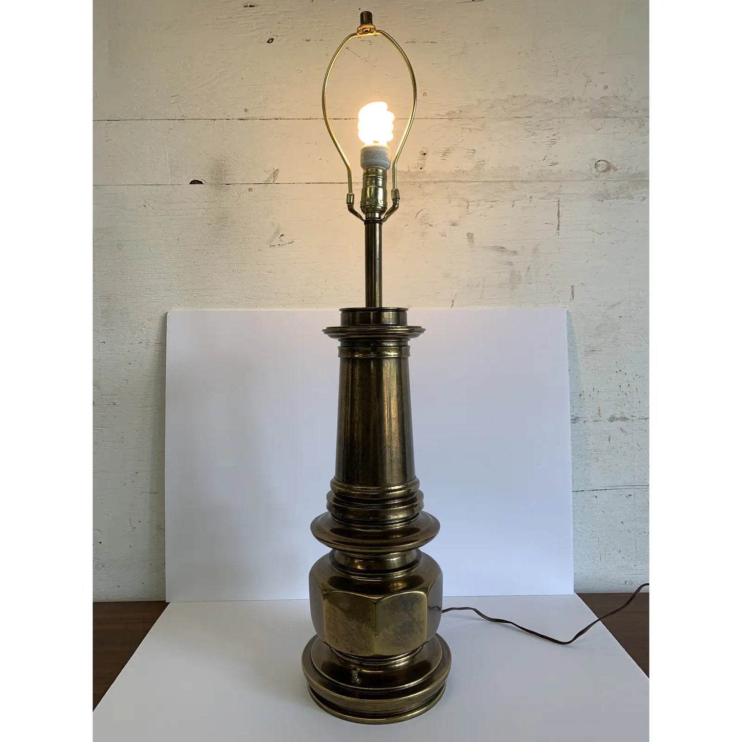 Mid 20th Century Stiffel Architectural Solid Brass Lamps - Set of 2