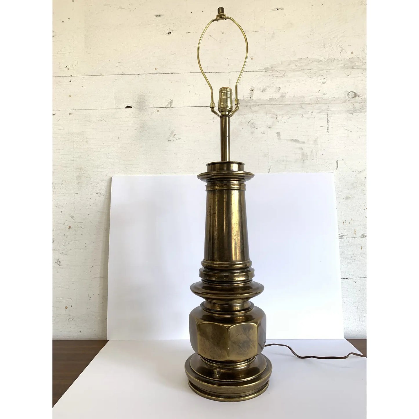 Mid 20th Century Stiffel Architectural Solid Brass Lamps - Set of 2
