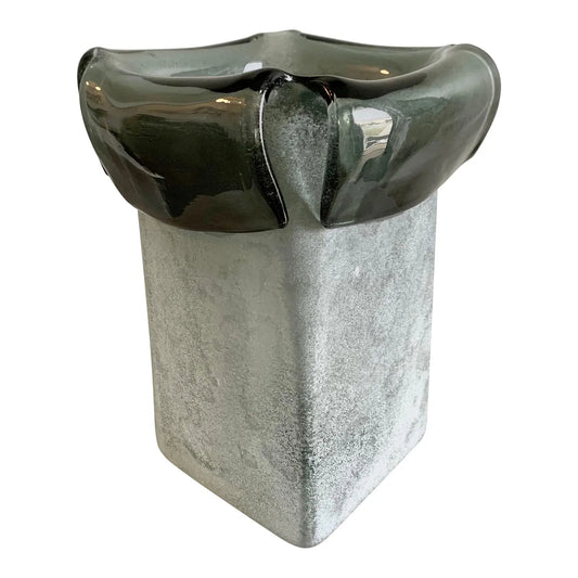 Studio Art Mouth Blown Glass Sculptural Vase