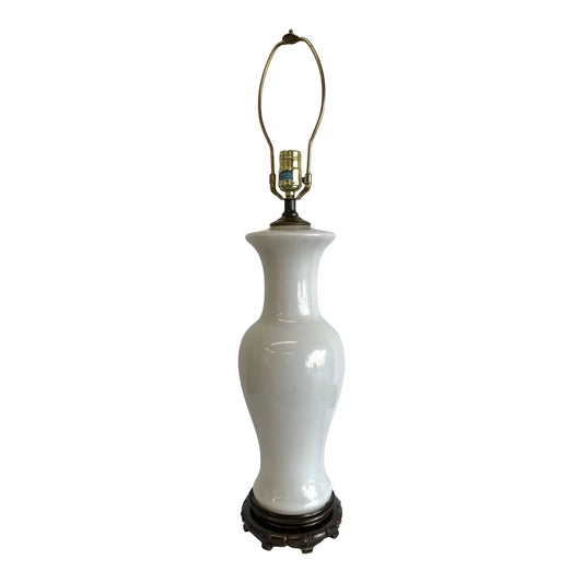 Mid 20th Century Tyndale Frederick Cooper Milk Glass Table Lamp