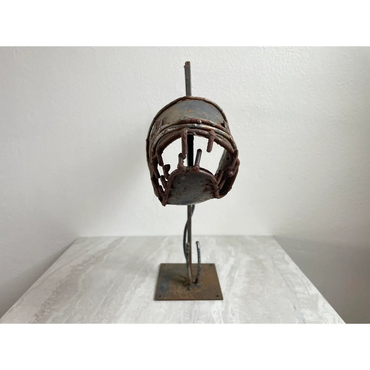 Mid-Century Brutalist Metal Fishbone Sculpture