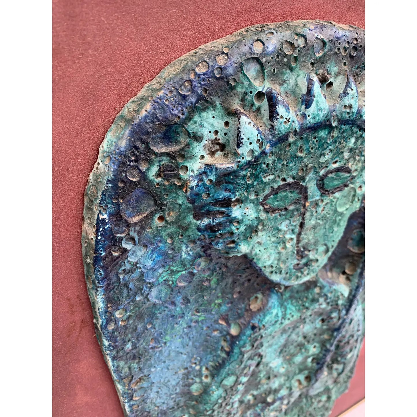 Mid-Century Ceramic Plaque Old City of Jaffa Mary Riebenfeld Gallery