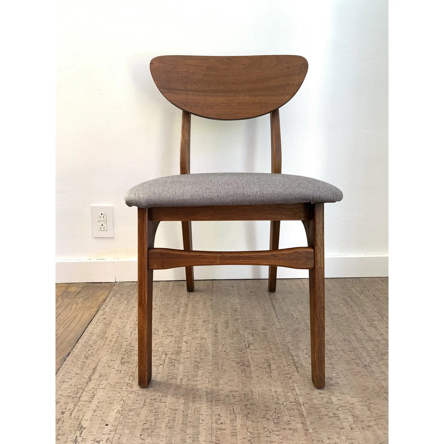 Mid-Century Danish Modern Rounded Walnut Chair