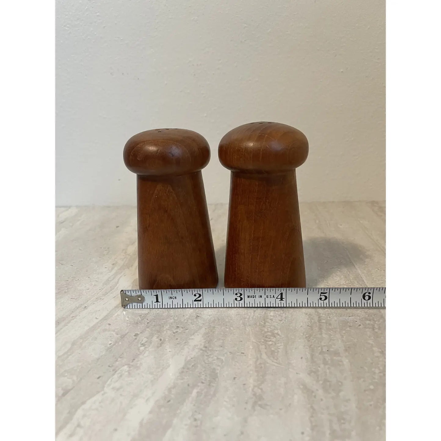 Mid-Century Danish Modern Style Teak Salt and Pepper Shakers- a Pair