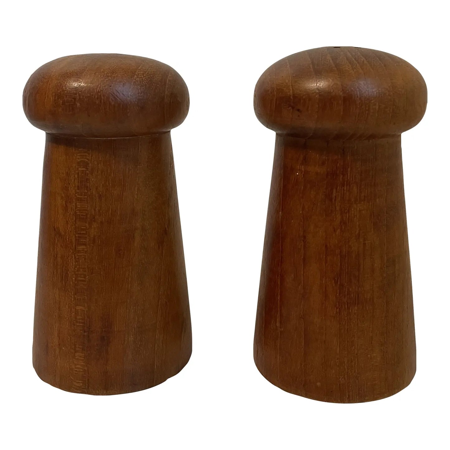 Mid-Century Danish Modern Style Teak Salt and Pepper Shakers- a Pair