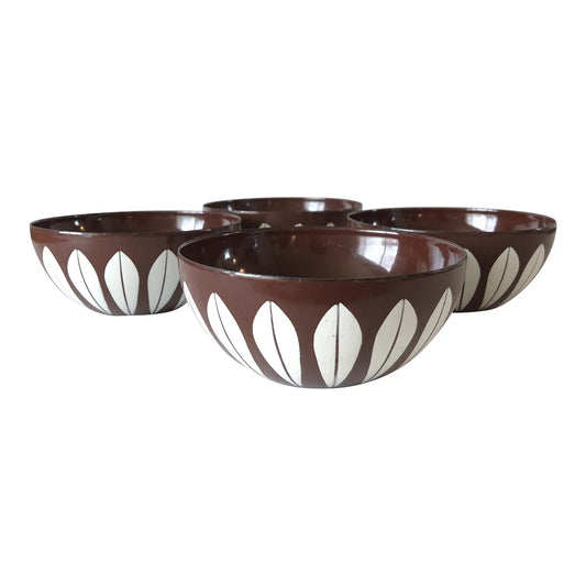 Mid-Century Modern Cathrineholm Lotus Bowl Set Enamelware From Norway- set of 4