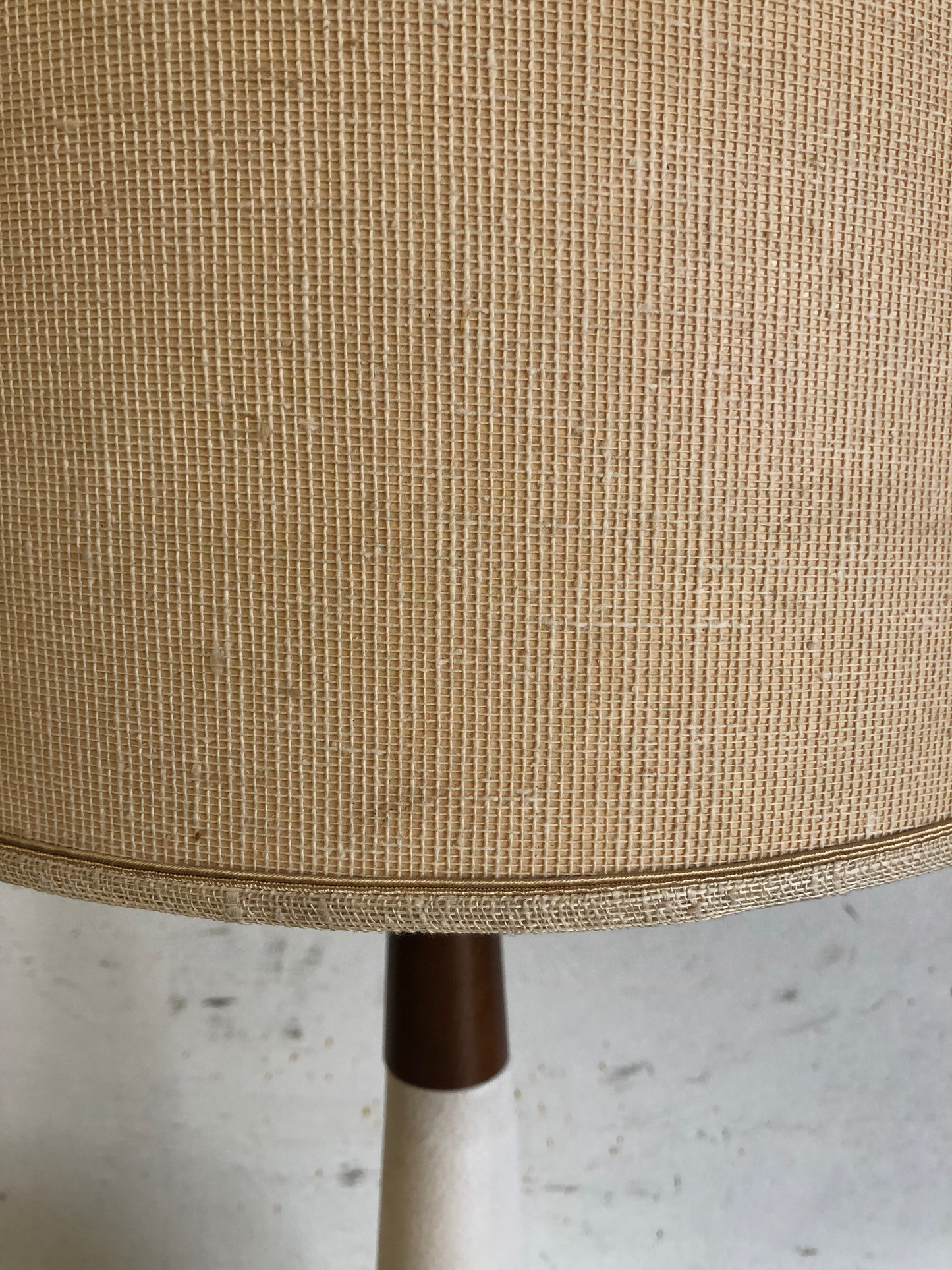 Mid-Century Modern Ceramic and Walnut Danish Style Lamp