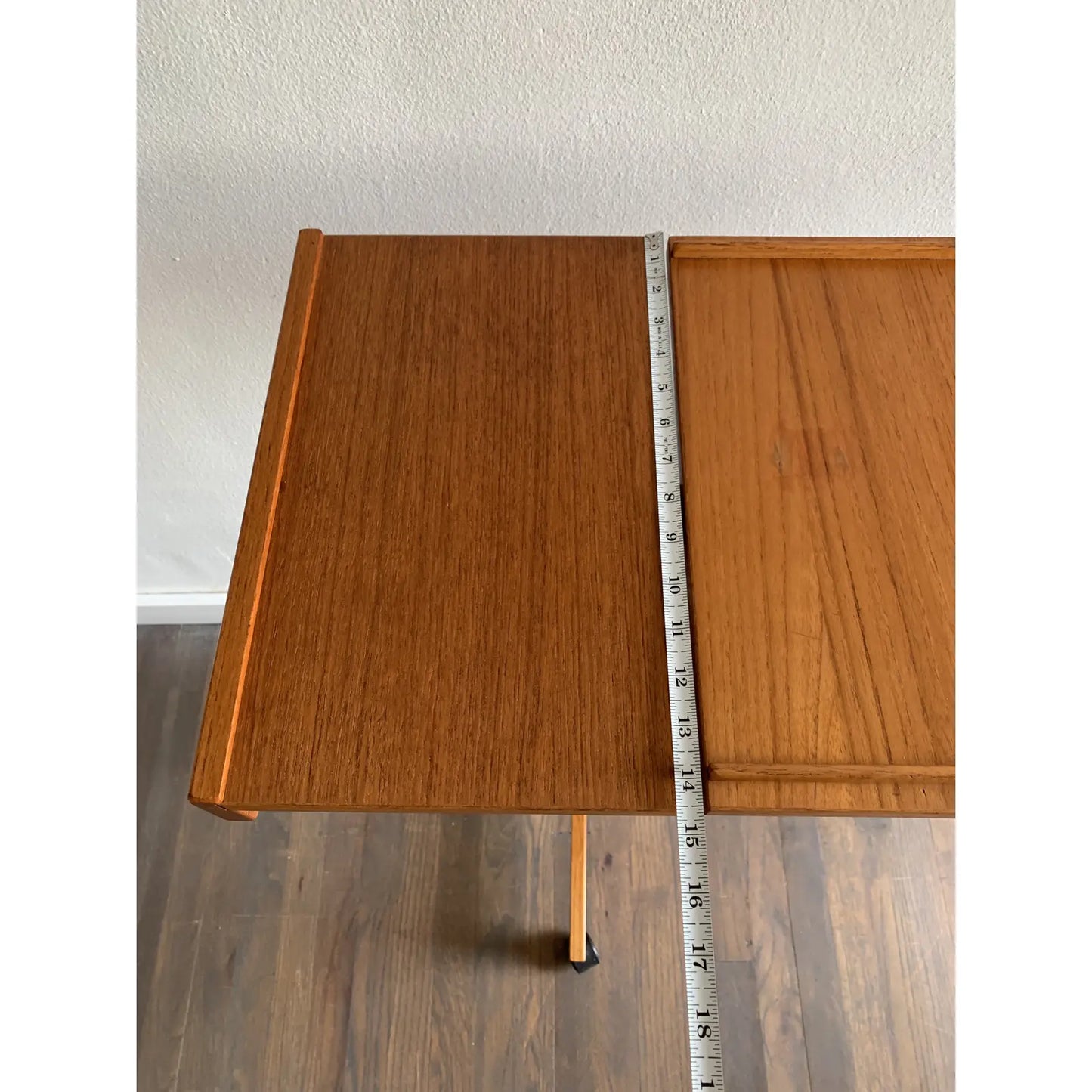 Mid-Century Modern Furbo Spottrup Adjustable Teak Rolling Table Music Stand