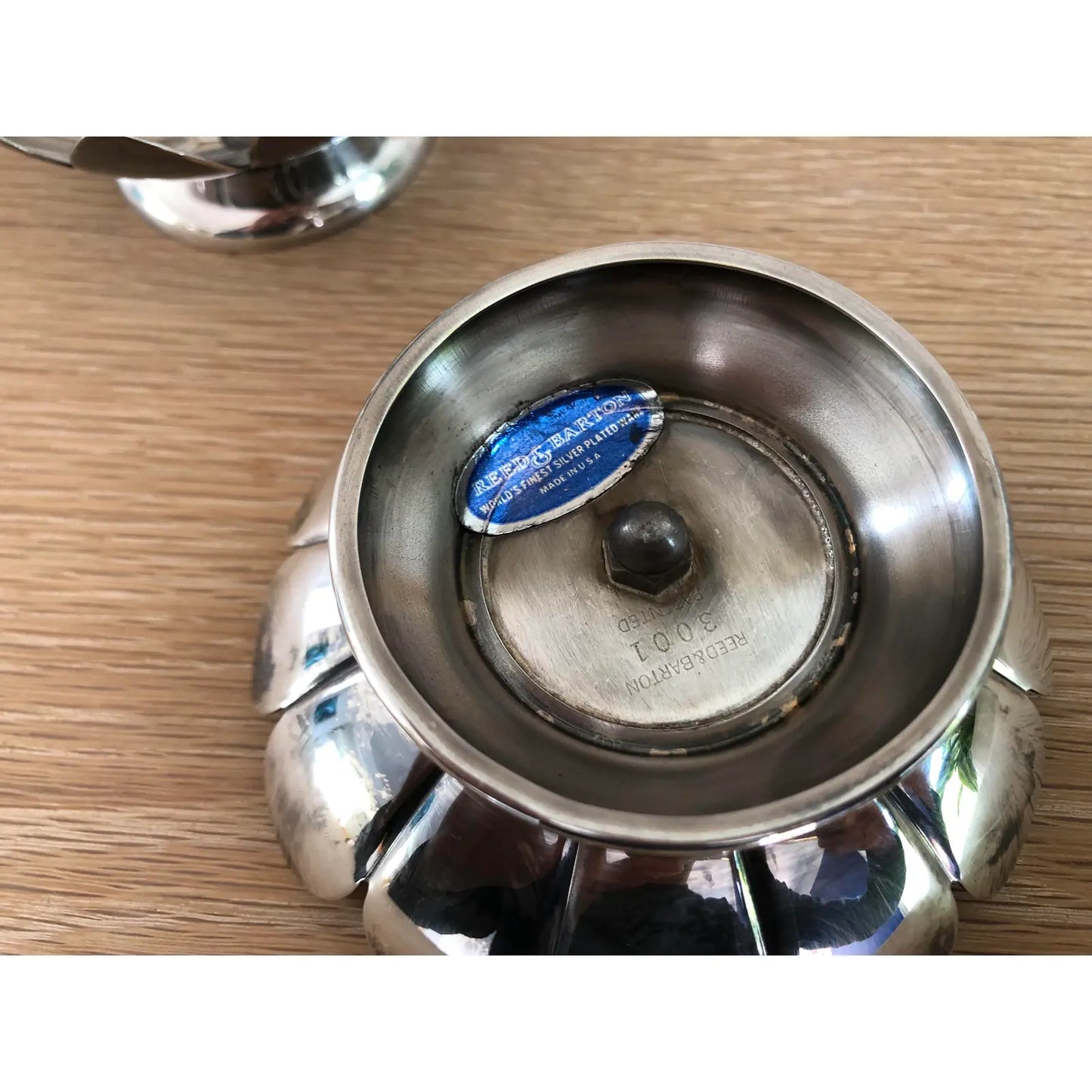 Mid-Century Modern Reed & Barton Lotus Flower Silverplate Candle Holders - a Pair
