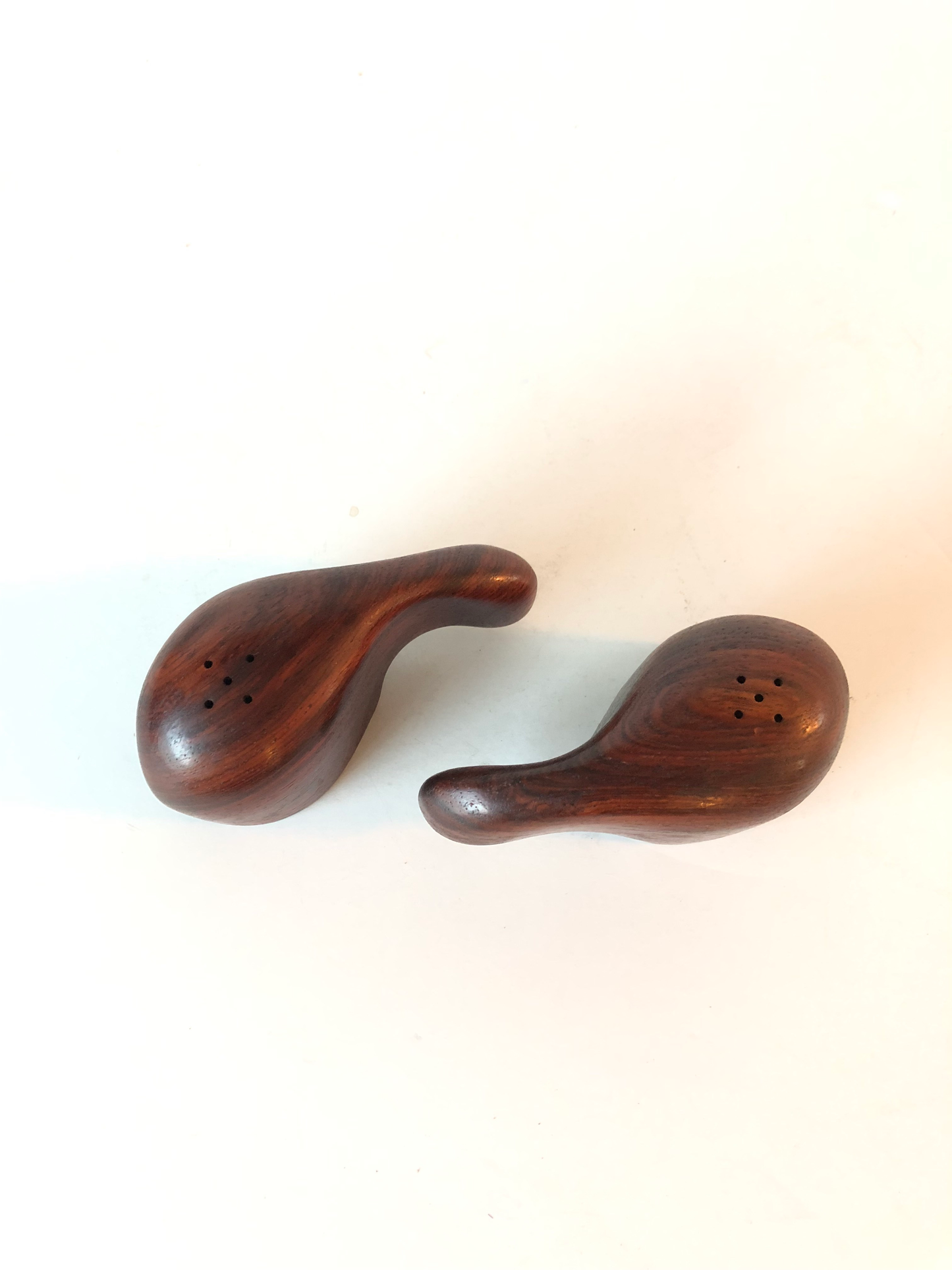 Mid-Century Modern Rosewood Salt & Pepper Shakers by Don Shoemaker- a Pair