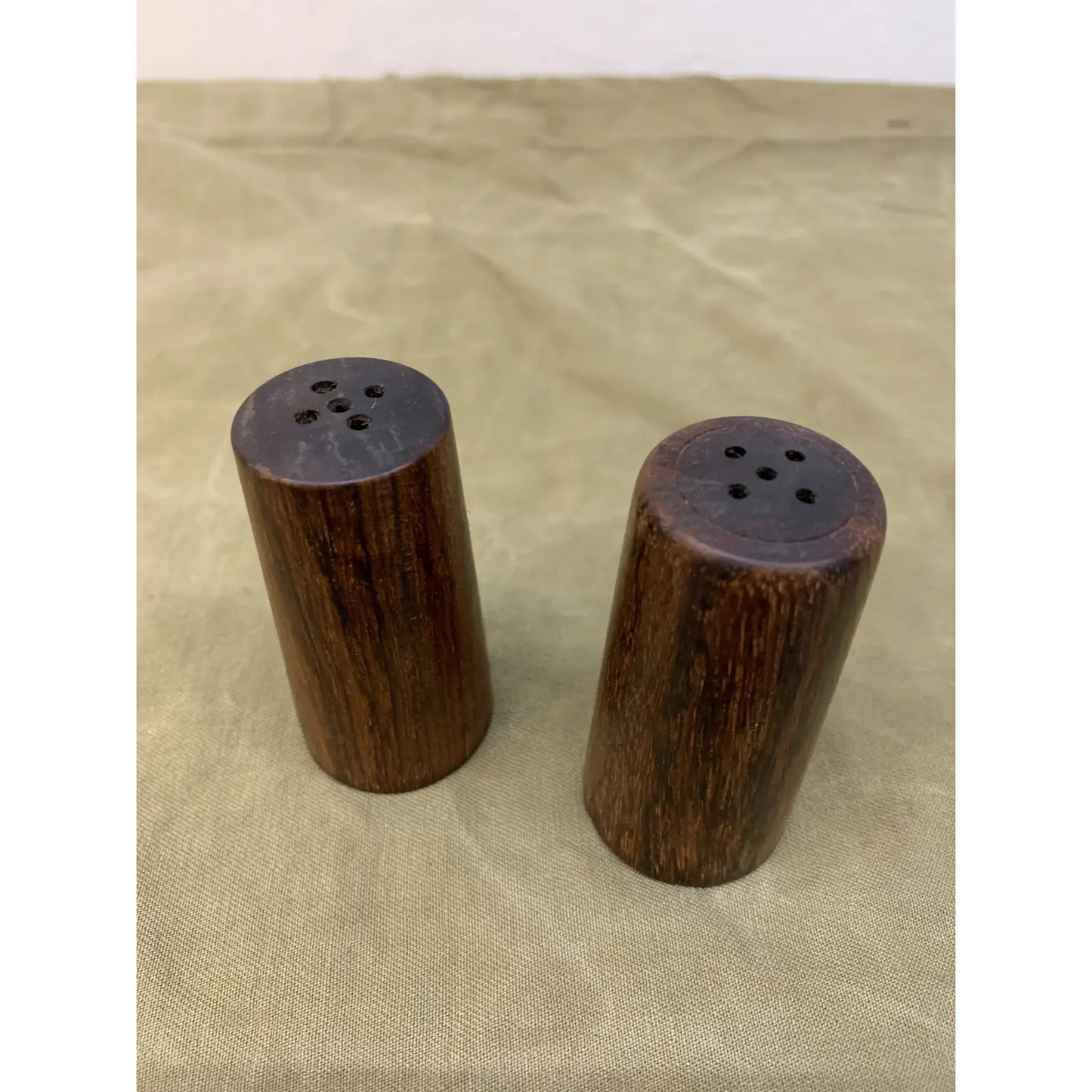 Mid-Century Modern Rosewood Salt & Pepper Shakers Set- 2 Pieces