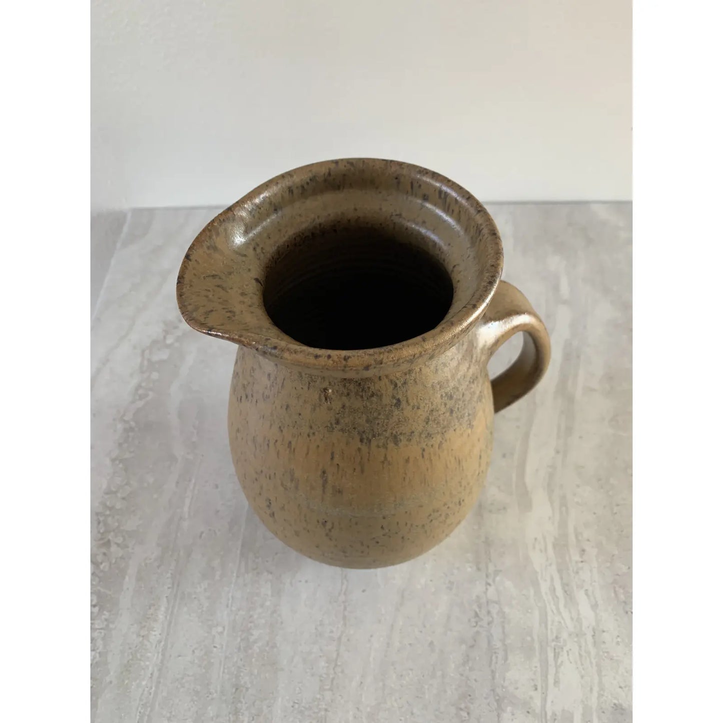 Mid-Century Modern Studio Ceramic Stoneware Glazed Pitcher