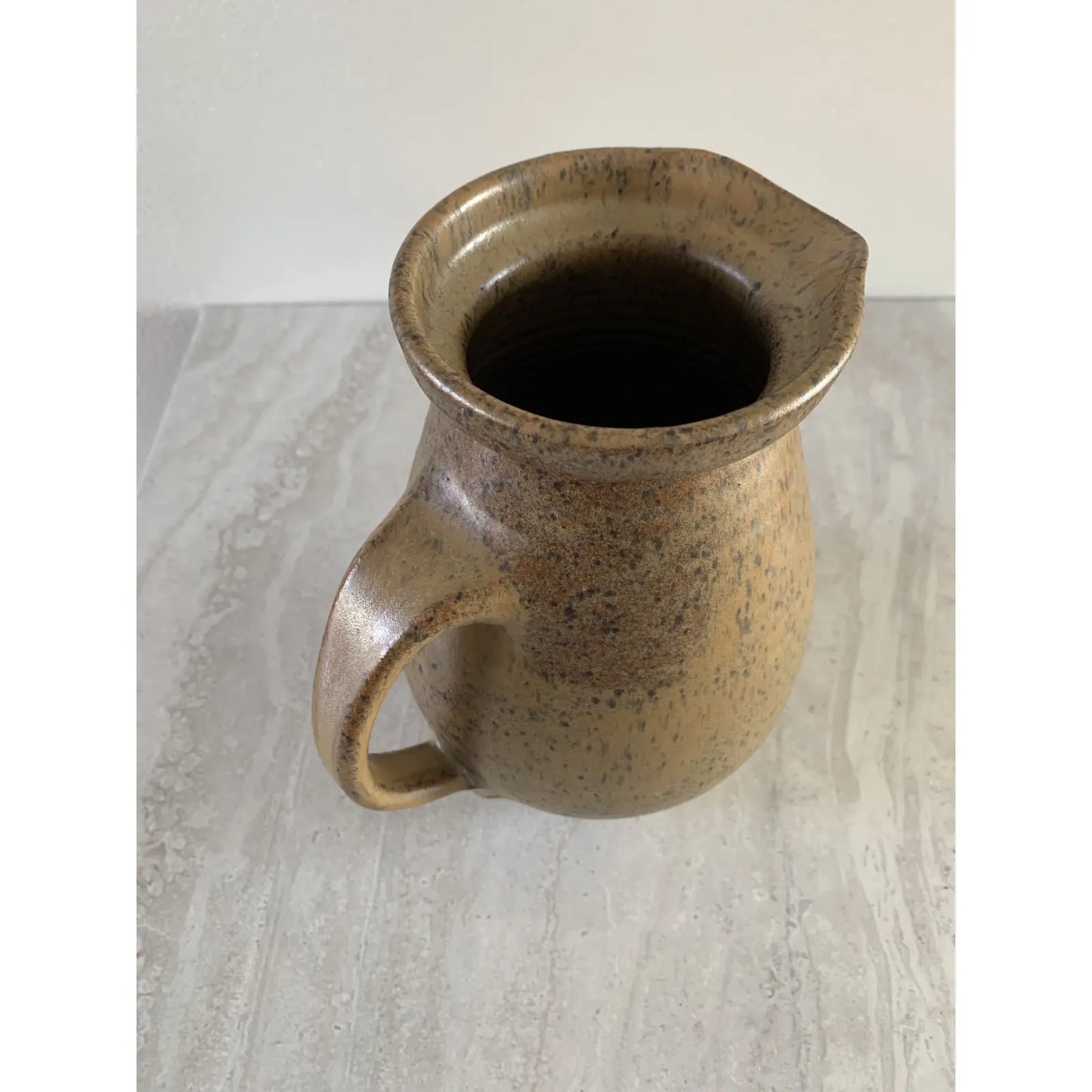 Mid-Century Modern Studio Ceramic Stoneware Glazed Pitcher